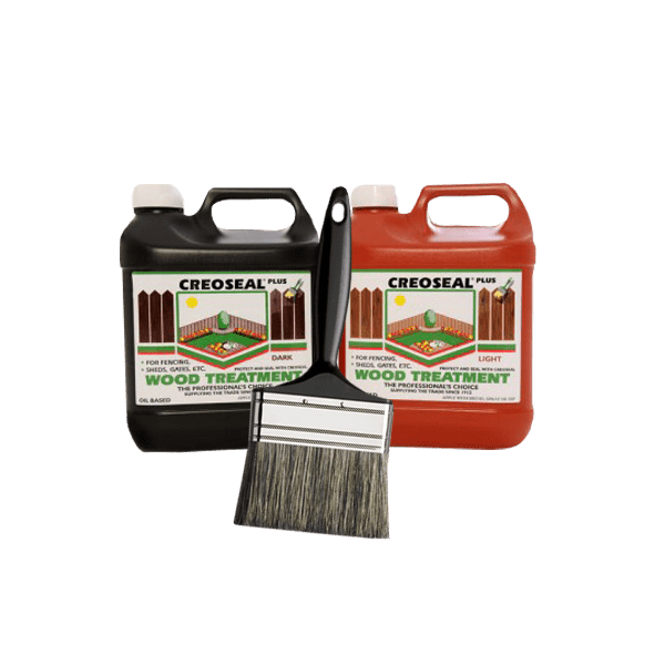 Fencing Pack and Brush - 2 x 4 ltr Cans Creosote Substitute